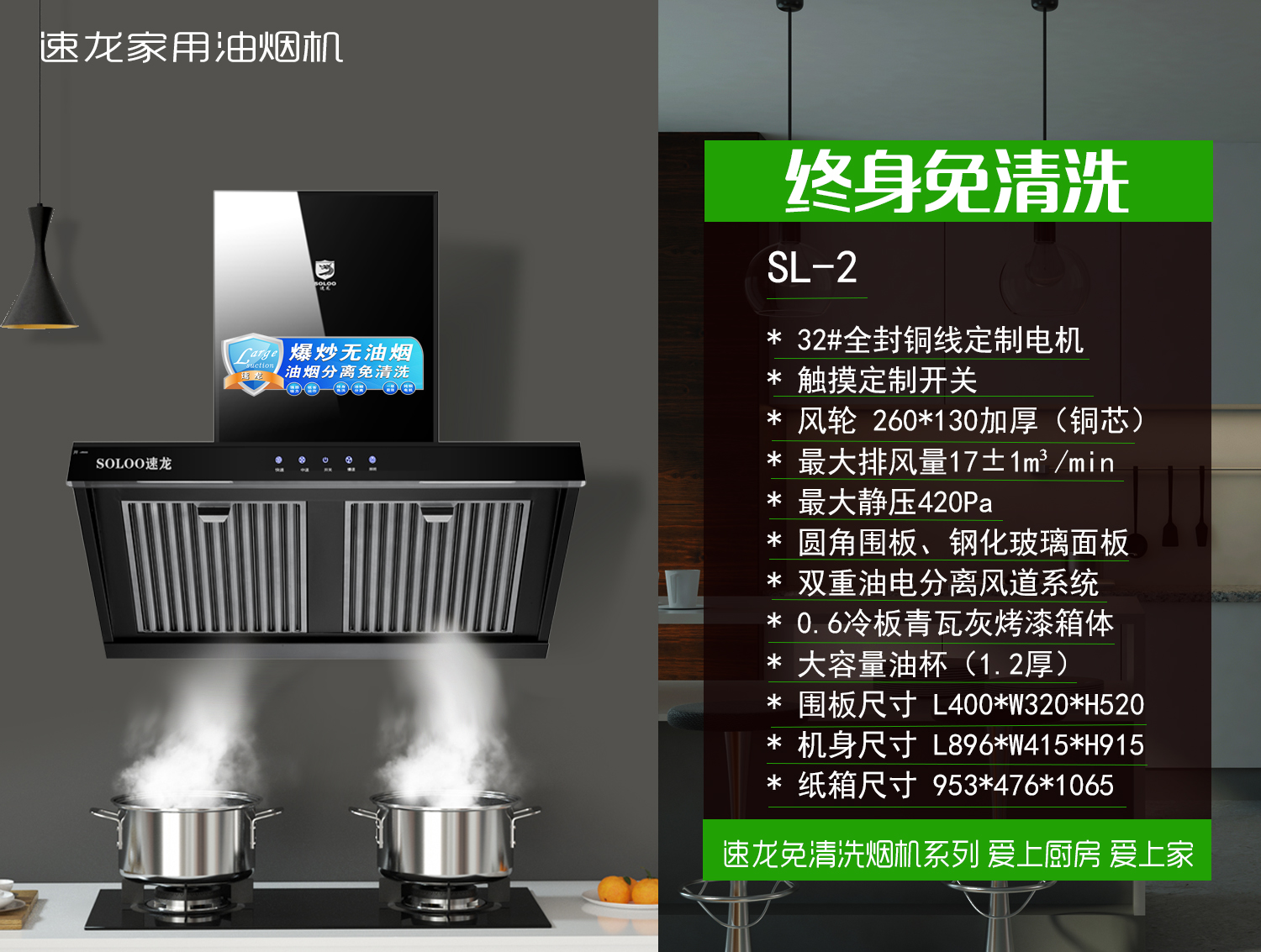 免清洗油煙分離煙機SL-2(圖1)